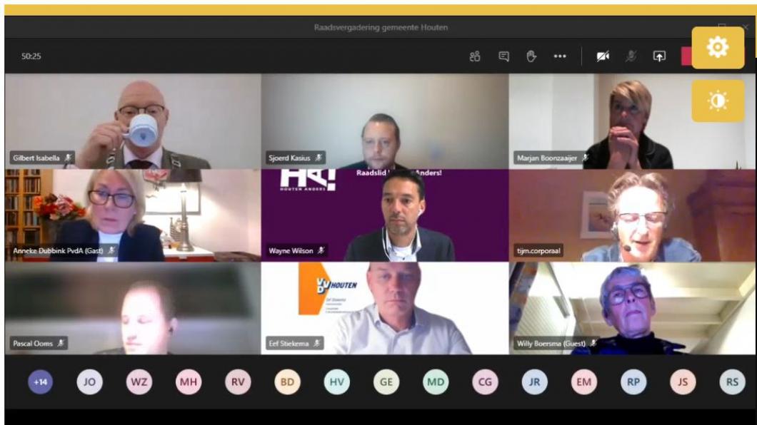 screenshot online raadsvergadering