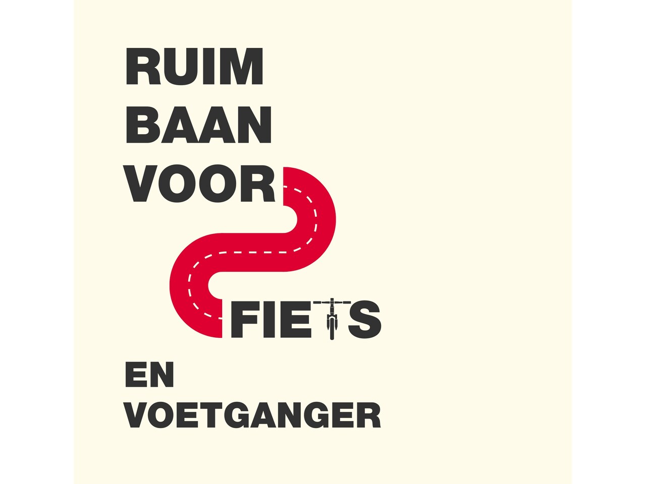 ruim baan voor fiets en voetganger