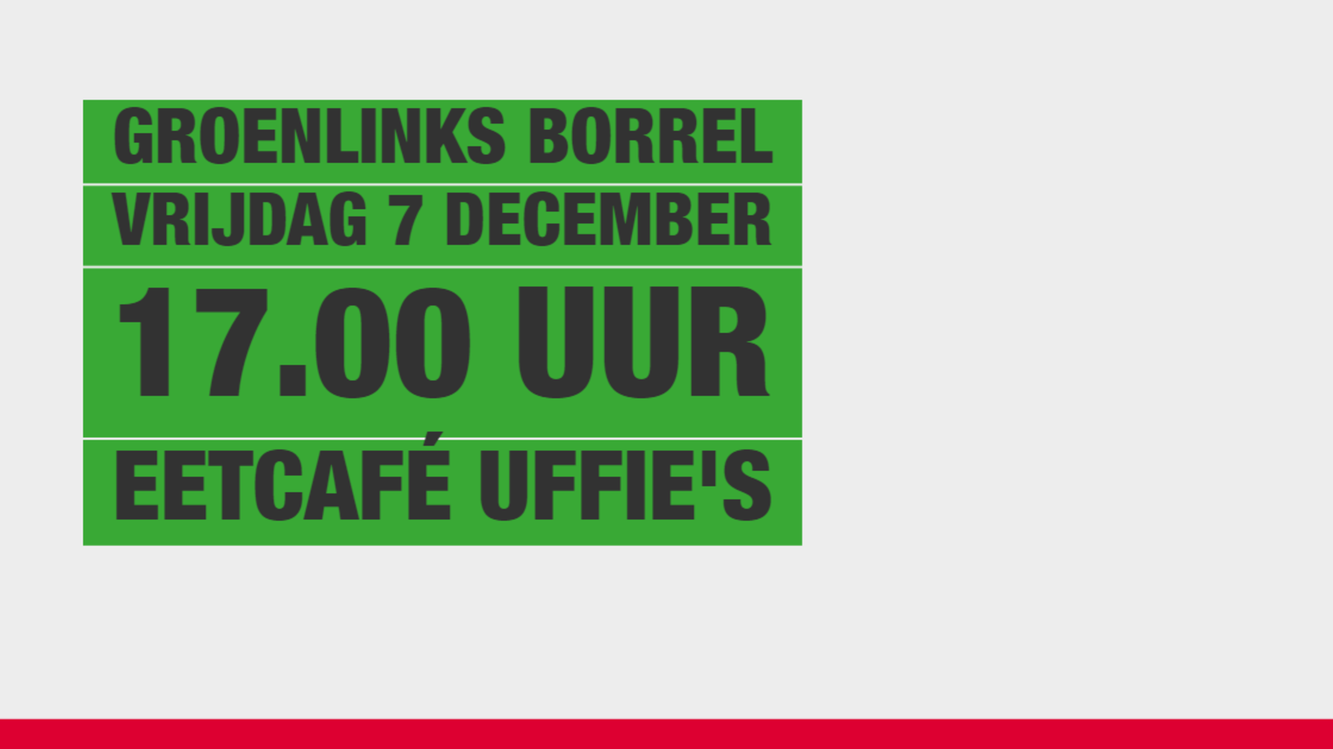GroenLinks borrel 7 december