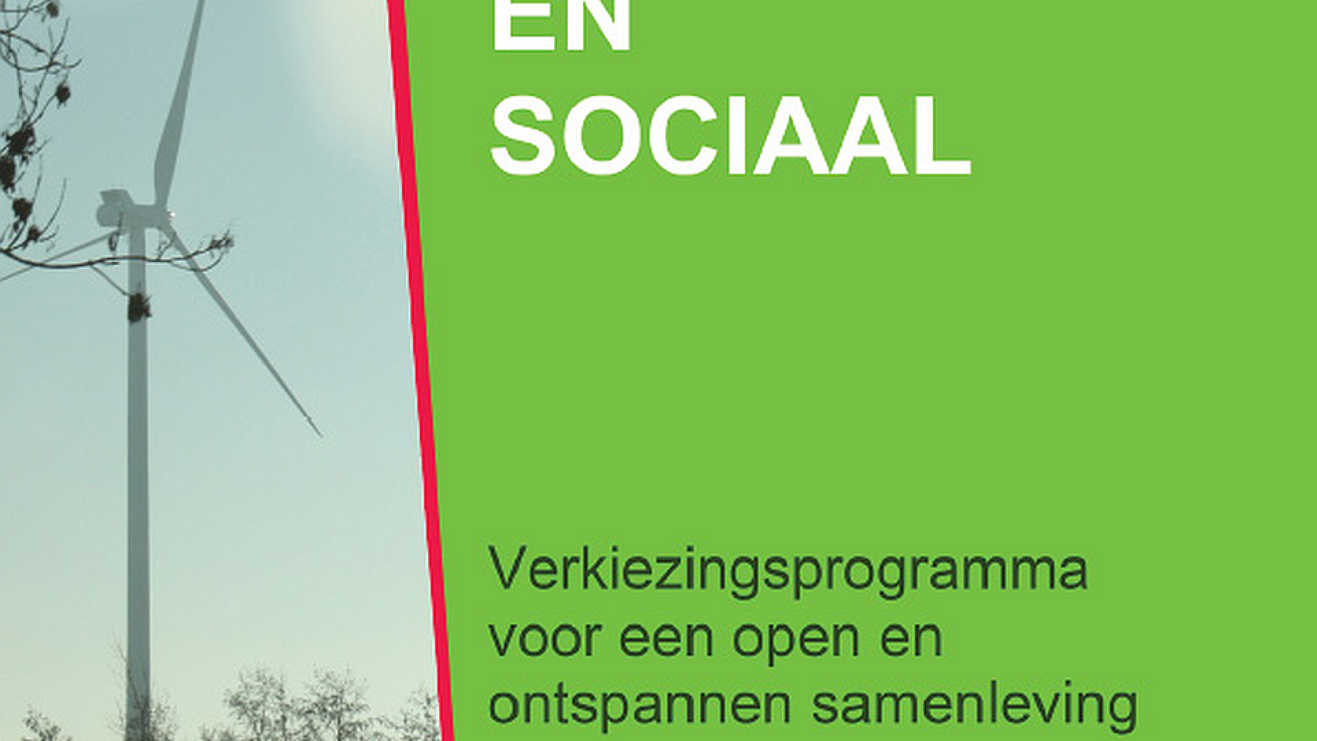 Titelblad verkiezingsprogramma GroenLinks Houten 2014-2018